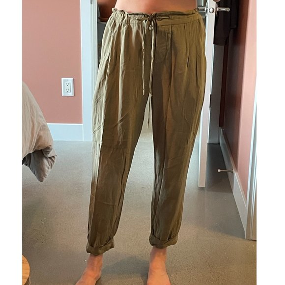 Aritzia Wilfred Marais Crepe Jogger Pant Size S Olive/Green - Picture 6 of 6